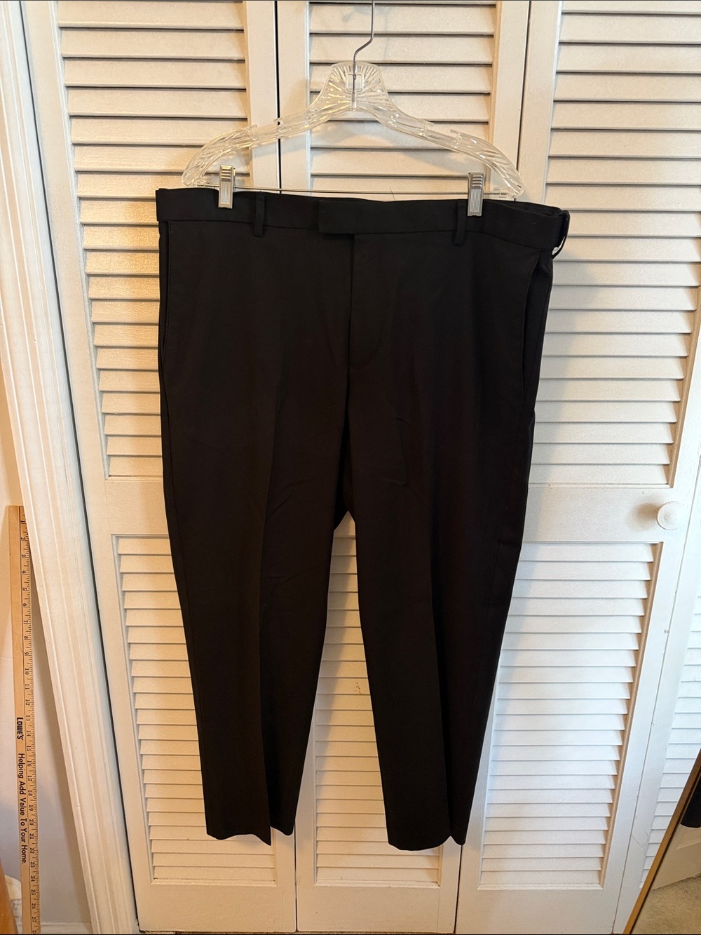 Savane Men's Black Dress Pants - Classic Straight Fit 40x 29